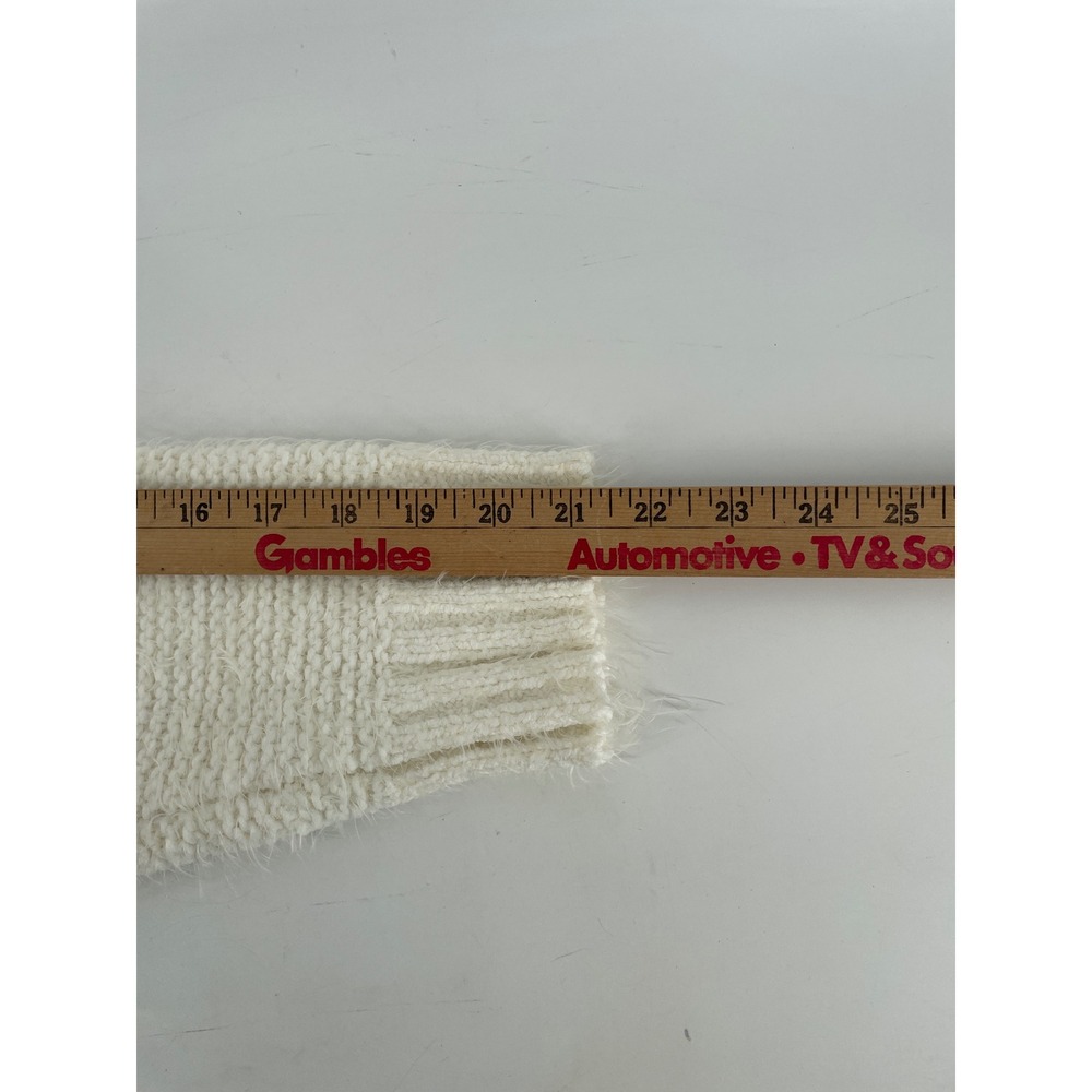 Lou & Grey Sweater Womens Large Cream‎ Ivory Fuzzy Minimalist Cozy Cottagecore - Picture 5 of 7
